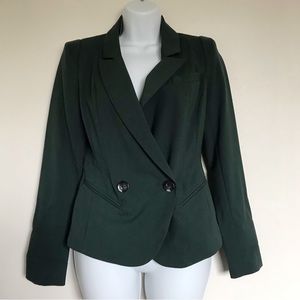 Love 21 Green Double Breasted Blazer Size XS